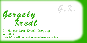 gergely kredl business card